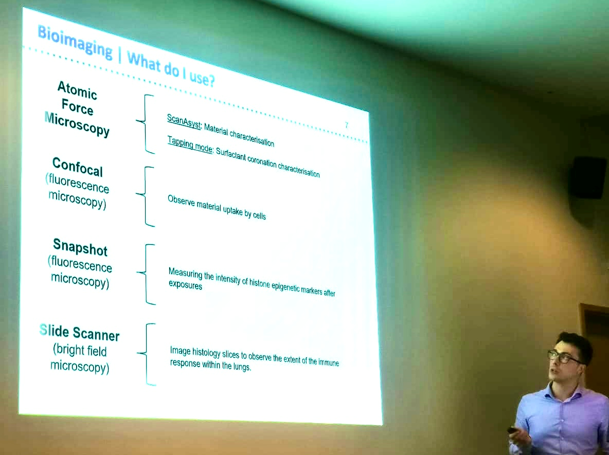 Alex presents at the Bioimaging Showcase - Nanomedicine Lab